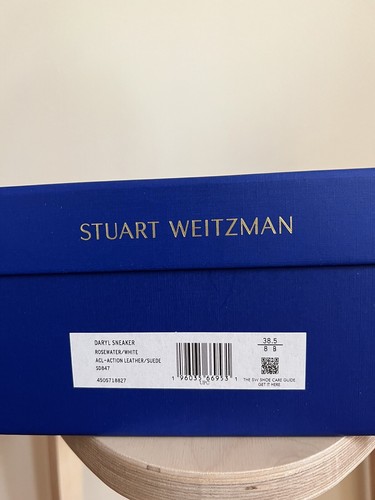 Stuart Weitzman Daryl Comfort Sneaker, Women's Size 8 Euro 38.5 M, White/Rose - Picture 12 of 16