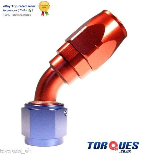 AN -8 (8AN AN8) 45 Degree To 1/2" BSP Female Swivel Seal Hose Fitting - Picture 1 of 3