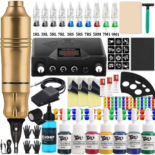 Tattoo Kit POSEIDON High Power TattooPen Kit Permanent Makeup Tattoo MachineKit - Picture 25 of 33