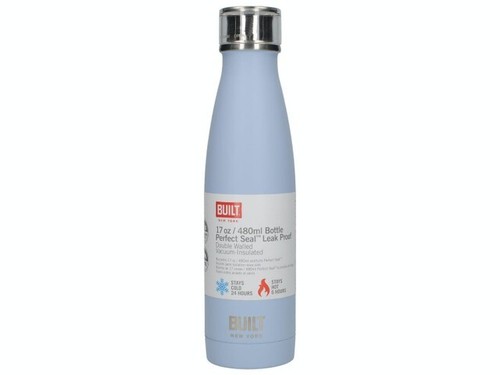 Gebaute 500ml doppelwandige Edelstahl Wasserflasche arktischblau - Bild 2 von 5