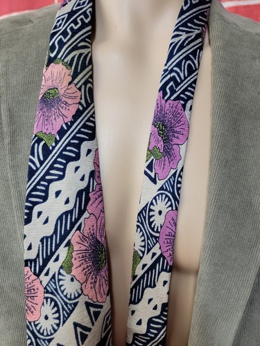 Albisetti Como By Byblos Multicolor Floral Printed 100% Silk Men Tie 59" - Picture 5 of 14