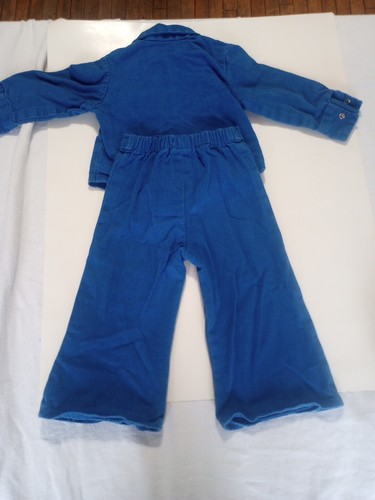Vintage60's 70's Blue Bell Bottom And Jacket Outfit 2t 3t No Tag - Picture 10 of 10
