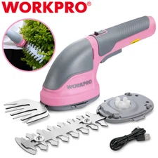 WORKPRO 2 in 1 Grass Shears & Shrubbery Trimmer Cordless 2.0Ah Battery & Charger