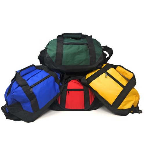 1 Dozen Sports 14" Duffle Duffel Bags School Travel Gym Luggage Wholesale Bulk - Picture 2 of 13