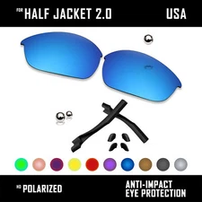 Anti Scratch Replacement Lenses & Rubber Kits for-Oakley Half Jacket 2.0 OO9144