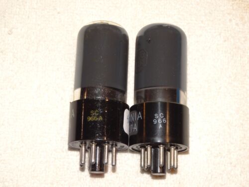 2 x VT-107-A/6V6gt Sylvania Tubes *Smoked Glass*Very Strong Matched Pair *#11 - Picture 4 of 5