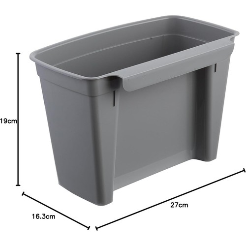 Trash Bin Keeeper Hanging Lid 4L Grey Milan - Picture 6 of 6