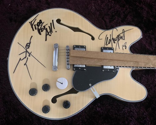 Ted Nugent Signed Autographed Guitar W/ Lyrics  BAS  Guaranteed #3 PROOF - Picture 2 of 6