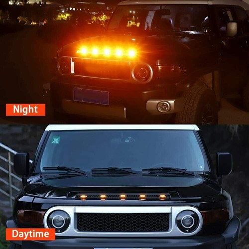 Smoked Lens Amber LED Front Grille Running Lights Raptor Style For Ford F150 4x - Picture 6 of 9