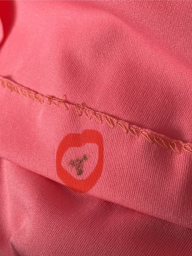 Vtg 1970s Full Length Coral Evening Dress/Gown with Chiffon Wings & Rhinestones - Picture 14 of 22