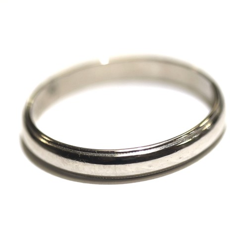 14k white gold 3mm mens wedding band 3.1g gents size 11 - Picture 6 of 11