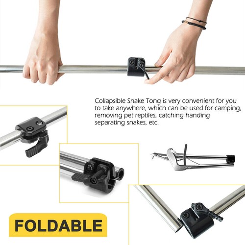 Heavy Duty Snake Tongs Reptile Grabber Catcher Stick Wide Jaw Handling Tool - Picture 4 of 14