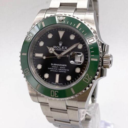 Montre automatique Rolex Submariner Date personnalisée en céramique verte cadran noir 116610LN - Photo 3 sur 7