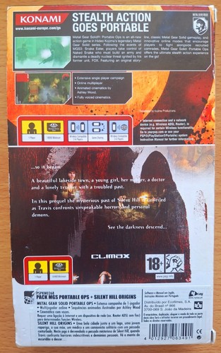 Silent Hill Origins & Metal Gear Solid Portal Ops - Double Pack (PSP) ENG CIB - Picture 2 of 11