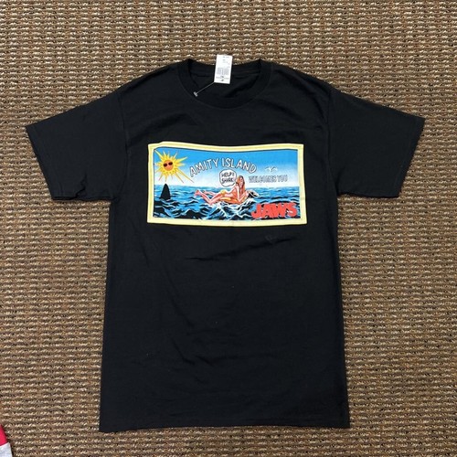 Rock Rebel Graphic T-Shirt Men's S Black Jaws Amity Island Universal Studios New - Bild 2 von 6