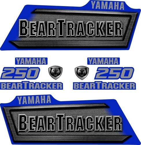 Yamaha Bear Tracker 250 OEM Tank Seiten Aufkleber Emblem Aufkleber Grafik Set Kit 2x4  - Bild 4 von 11
