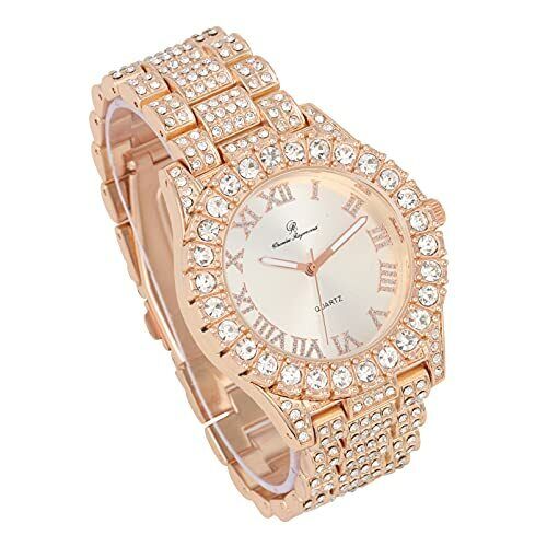 Herren römische Ziffern vollständig ausgeblendete Uhr mit kubanischem Armband - ST10327 RN Cuban - Bild 52 von 65
