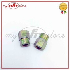 Coppia 2x dado scarico motore M10 oro Malaguti Fifty TOP 1982 1985 FE13