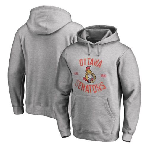 NHL Herren Vintage Heritage Pullover Hoodie Sweatshirt - grau S - 2XL - Bild 9 von 12