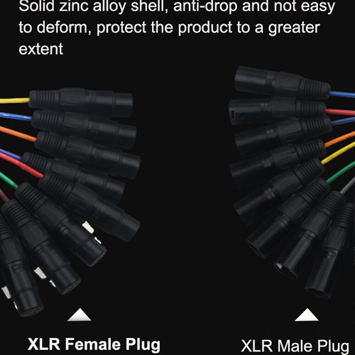 HIFI 8 Channel Snake Cable 8 Pairs Male to Female 3 Pin XLR Balanced Audio Cord - Picture 4 of 7