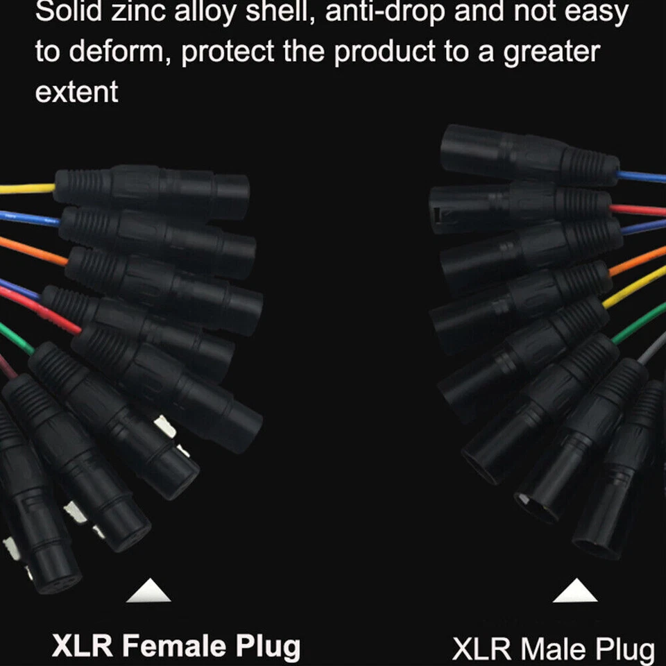 8 Channel Snake Cable 8 Pairs Male to Female 3 Pin XLR Audio Balanced Connectors - Image 4 of 4