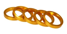Bicycle BMX or MTB headset spacers for 1" threadless (SET of 5) 5mm - GOLD
