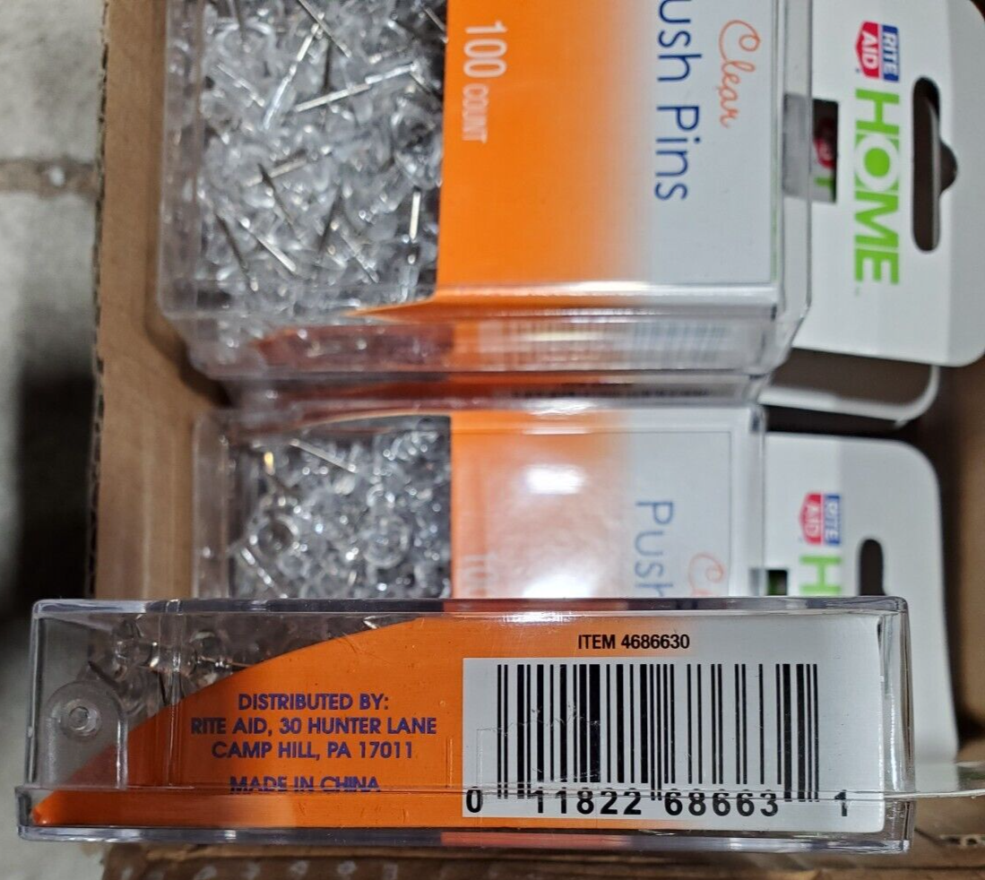 *1000PC* Clear Push Pins Rite Aid Home Display & Crafts eBay