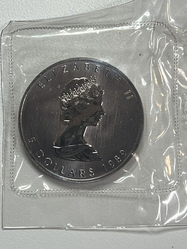 1989 $5 SILVER MAPLE LEAF CANADIAN RCM MINT SEALED .9999 SILVER PURPLE TONING - Picture 3 of 3