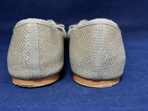 NEXT UK 5 GOLD SPARKLY POINTED TOE BALLERINA SHOES - Picture 4 of 4