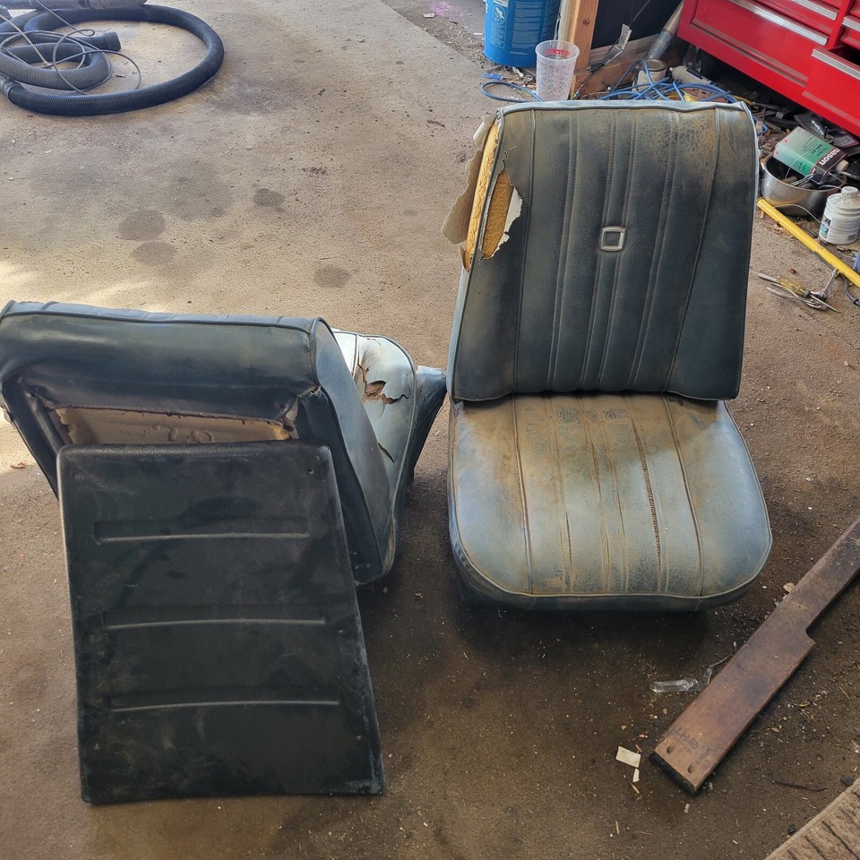 7377 Chevy K5 Blazer Driver Front Bucket Seats w/ Brackets and Track