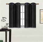 2 Short Grommet Panels Window Curtains For Any Room 24" Or 36" Length Semisheer