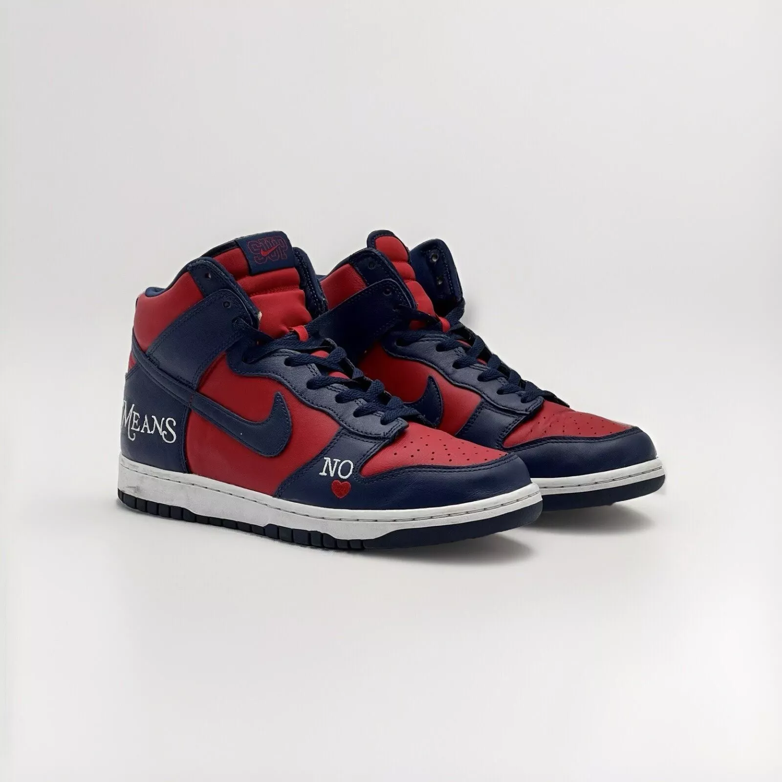 Taille 9   Nike Supreme x Dunk SB High By Any Means   Rouge Marine