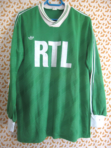 Maillot RTL porté Coupe de France 1984 Saint Etienne Adidas #12 vintage - XL - Picture 2 of 11