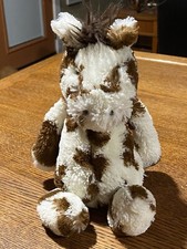Jellycat Bashful Pinto Pony Horse Plush Brown White Spots Stuffed Animal Toy 12"