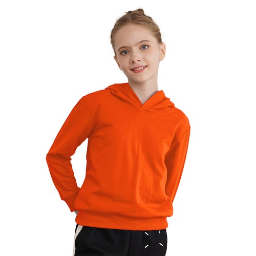 Kids Girls Boys Hoodie Camping Pullover Top Sports Hooded Sweatshirt All-Match - 第 41/106 張圖片