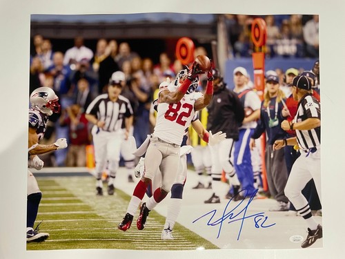 Mario Manningham Autographed SB XLVI Catch 16x20 Photo (JSA) - 第 1/1 張圖片