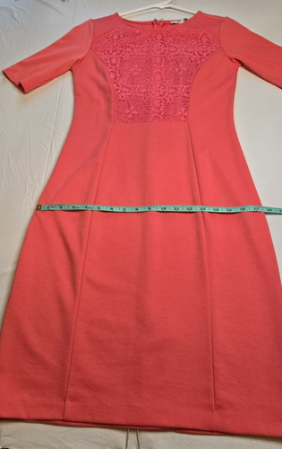NWT Medium (Sz 8) De Collection Half-Sleeve Coral Dress -Attend Summer Wedding! - Picture 10 of 20