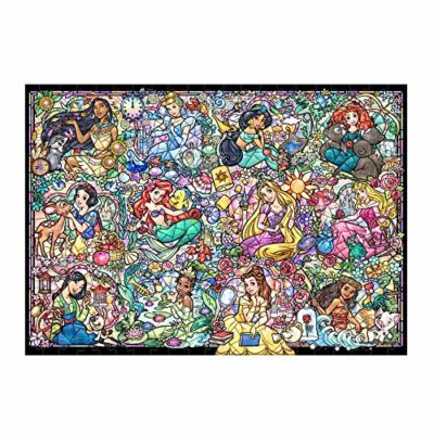 Disney Princess Collection Stained Glass 300 Piece Puzzle