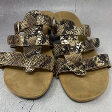 Vionic Women's Sz 9 M Radia Adjustable Straps Wedge Slide Sandals Cork MSRP 70