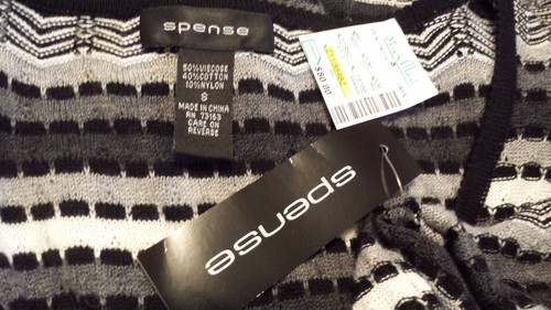 Spense Womens Dresses Size S Casual Long Sleeve Striped Pattern Knee Length - Picture 5 of 5