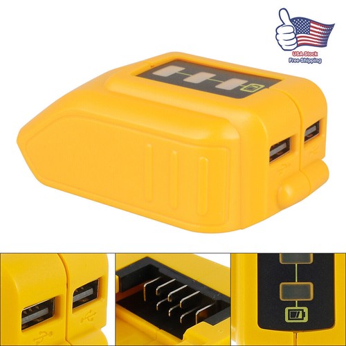 12V-18V USB Charger Power Source li-Ion Battery Adapter for DEWALT DCB090 w/LED - Picture 2 of 11