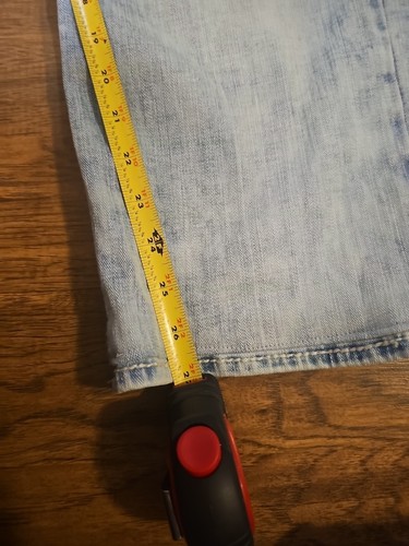 Salvage Mayhem Regular Bootcut Jeans 38x27 Distressed Light Blue Denim - Picture 6 of 9