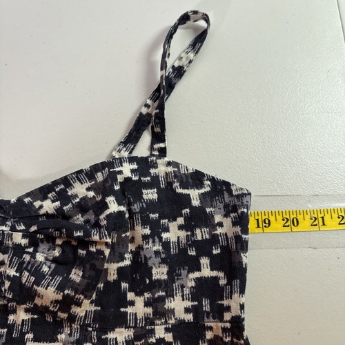 Patagonia Dress Womens 14 Midi Strappy Geometric Zip Back Hemp Organic Cotton - Picture 11 of 15