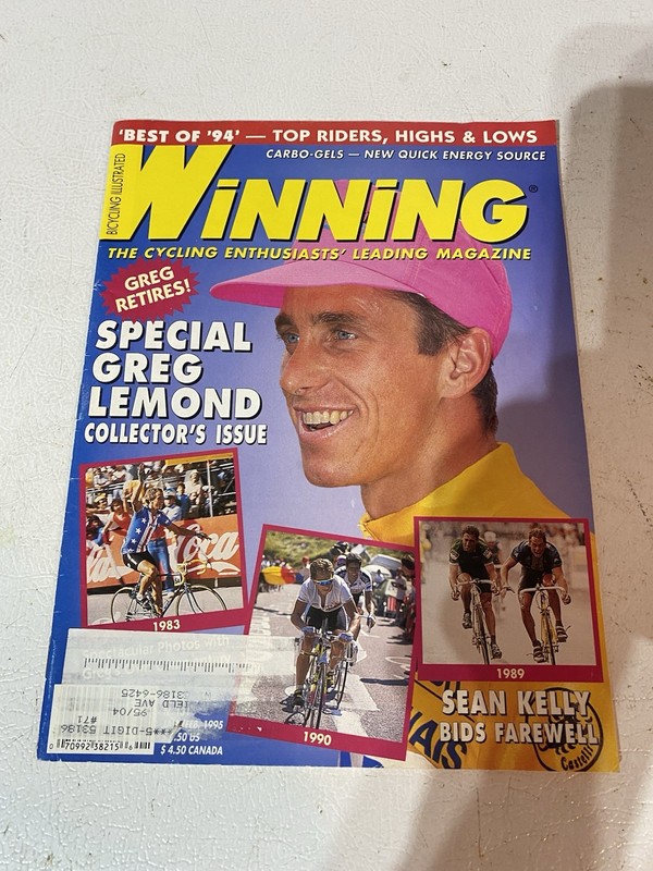 Winning Bicycle Racing Illustrated January 1995 No. 131 Greg LeMond VG