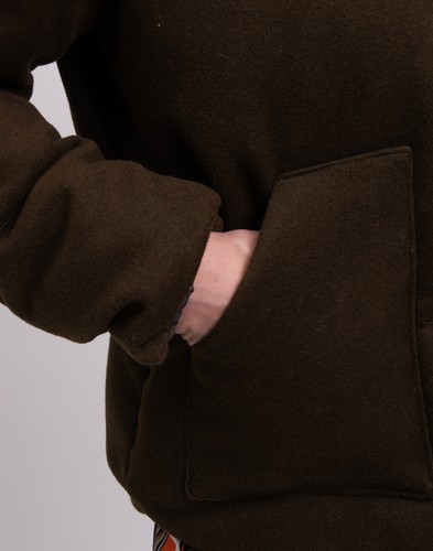 RRP€330 BLAST-OFF Puffer Jacket Size 2 M Wool Blend Leather Trim Made in Italy - Picture 7 of 10