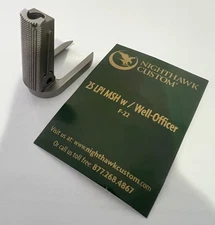 Nighthawk Custom 1911 MSH/Magwell officer/flat/checkered/stainless steel