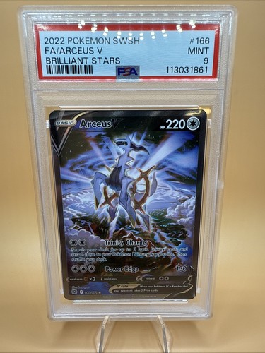 Arceus V (Alternate Full Art) 166/172 Swsh09: Brilliant Stars Holo PSA 9