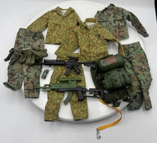 Random Lot of 1/6 GI JOE Soldier Uniform Dress for 12'' Doll USMC Army Weapons