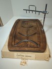 Carving Board Gail Craft Wood ,  Original Box, Vintage Turkey, Ham, Roast Beef