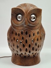LAMPE AGNES ESCALA CHOUETTE EN CERAMIQUE/LUMINAIRE HIBOU VINTAGE  (Décoretout31)